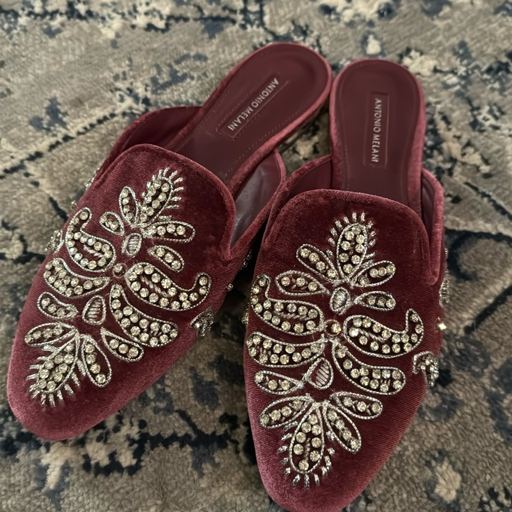 Antonio Melani Velvet Mules